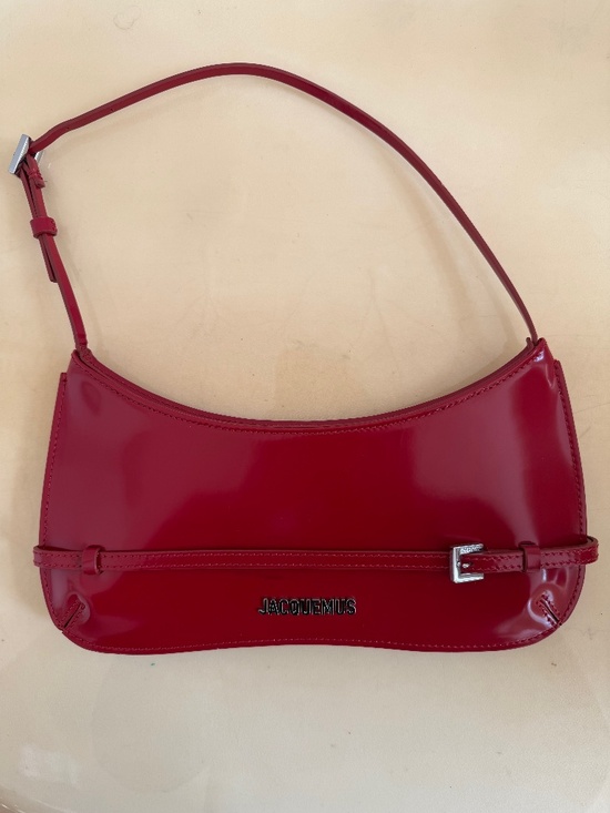 Jacquemus Handbags - Jacquemus Red Patent Leather Shoulder Bag
